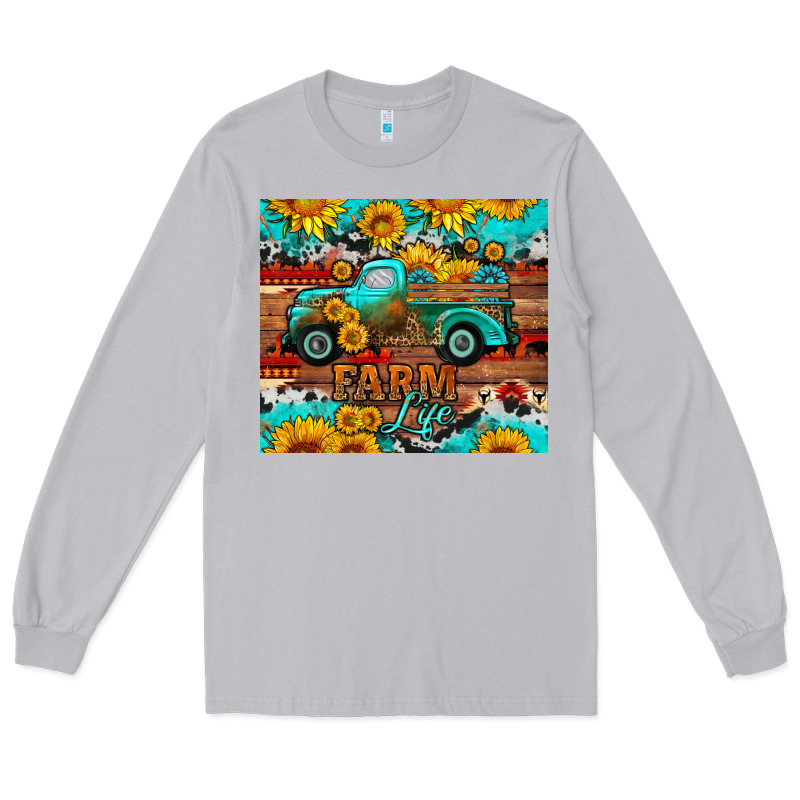 Western Farm Life Truck Sunflowers  Mousepad Long Sleeve Tee by HRA Design Shop | Teevron