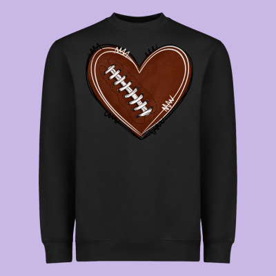 Heavyweight Sweatshirt american football heart