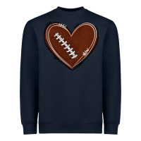 Navy american football heart Heavyweight Sweatshirt - texasbilliewilder