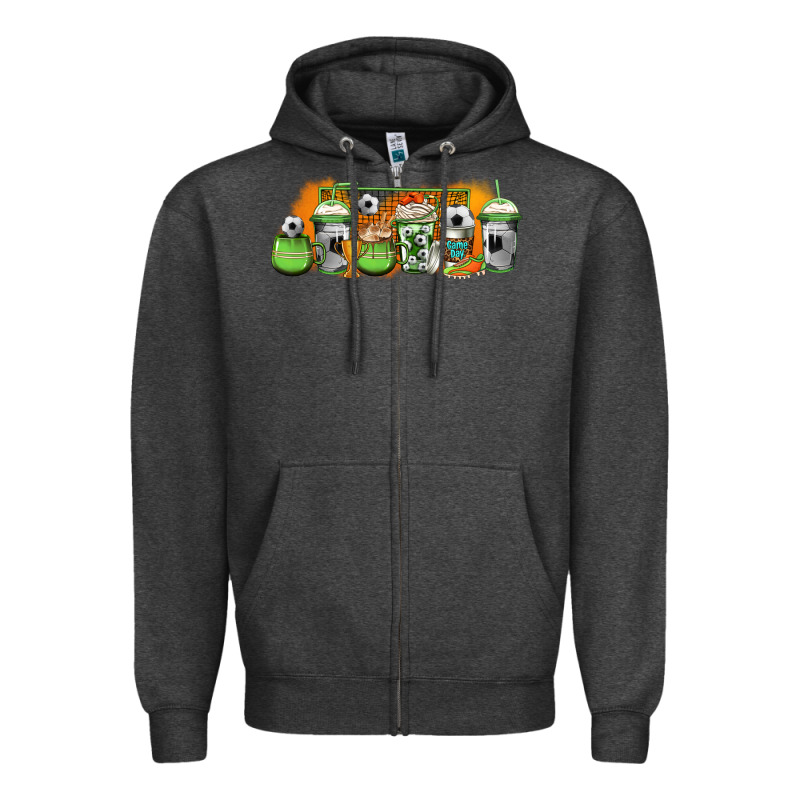 Soccer Coffee Cups Zipper Hoodie by Jasminsmagicworld | Teevron