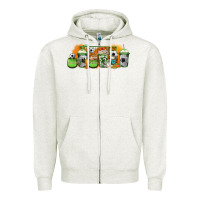 Oatmeal Heather soccer coffee cups Zipper Hoodie - Jasminsmagicworld