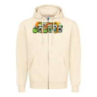 Sandshell soccer coffee cups Zipper Hoodie - Jasminsmagicworld