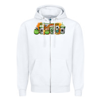 White soccer coffee cups Zipper Hoodie - Jasminsmagicworld