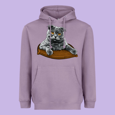 Scottish Fold Heavyweight Hoodie Designed By Lillyallendesigns