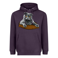 Plum Scottish Fold Heavyweight Hoodie - LillyAllenDesigns
