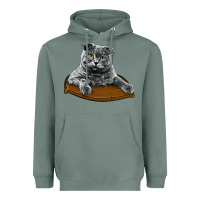 Sage Scottish Fold Heavyweight Hoodie - LillyAllenDesigns