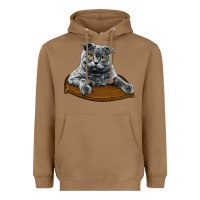 Toasted Coconut Scottish Fold Heavyweight Hoodie - LillyAllenDesigns