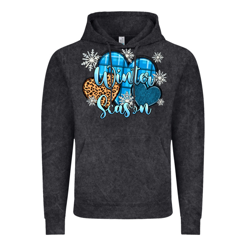 Snow Hearts Winter Season Vintage Hoodie by Zillion Design Studio | Teevron