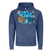 Vintage Denim snow hearts winter season Vintage Hoodie - Zillion Design Studio