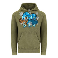Vintage Olive snow hearts winter season Vintage Hoodie - Zillion Design Studio