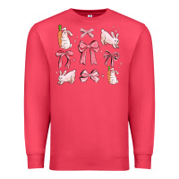Cardinal pink ribbons with rabbits Premium Sweatshirt - MaliasSmallBusiness