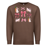 Chestnut pink ribbons with rabbits Premium Sweatshirt - MaliasSmallBusiness