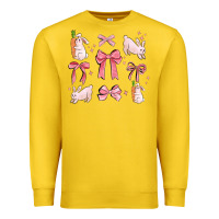 Lemon pink ribbons with rabbits Premium Sweatshirt - MaliasSmallBusiness
