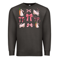 Smoke pink ribbons with rabbits Premium Sweatshirt - MaliasSmallBusiness