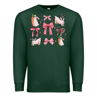 Sports Green pink ribbons with rabbits Premium Sweatshirt - MaliasSmallBusiness