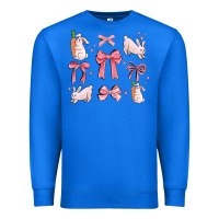 True Royal pink ribbons with rabbits Premium Sweatshirt - MaliasSmallBusiness