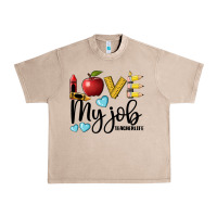 French Oak love my job teacher life Urban Heavy Tee - BarkalooDesign