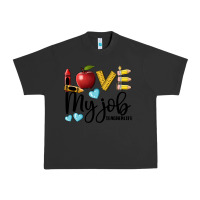 Pigment Black love my job teacher life Urban Heavy Tee - BarkalooDesign