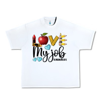 White love my job teacher life Urban Heavy Tee - BarkalooDesign