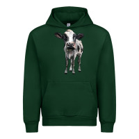 Forest Green holstein cow Urban Hoodie - BarkalooDesign
