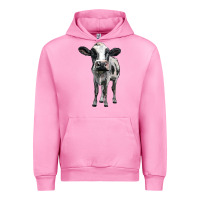 Fuchsia Pink holstein cow Urban Hoodie - BarkalooDesign