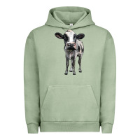Pigment Oil Green holstein cow Urban Hoodie - BarkalooDesign