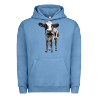 Pigment Pebble Blue holstein cow Urban Hoodie - BarkalooDesign