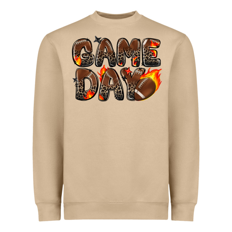 Game Day Football Leopard Heavyweight Sweatshirt by Zillion Design Studio | Teevron