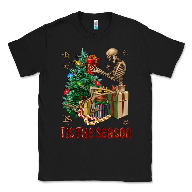 Skeleton Tis The Season Classic Tee by FaDigitalArtStudio | Teevron