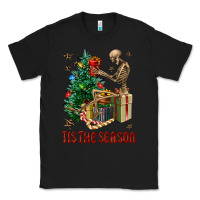 Black Skeleton tis the season Classic Tee - FaDigitalArtStudio