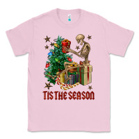 Bubblegum Pink Skeleton tis the season Classic Tee - FaDigitalArtStudio
