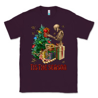 Plum Skeleton tis the season Classic Tee - FaDigitalArtStudio