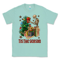 Seafoam Skeleton tis the season Classic Tee - FaDigitalArtStudio