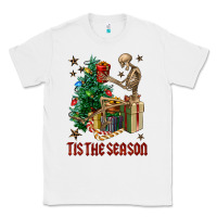 White Skeleton tis the season Classic Tee - FaDigitalArtStudio