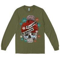 Army Green freezing to death skull Long Sleeve Tee - FaDigitalArtStudio