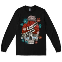 Black freezing to death skull Long Sleeve Tee - FaDigitalArtStudio