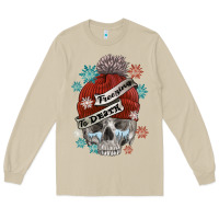 Mushroom freezing to death skull Long Sleeve Tee - FaDigitalArtStudio