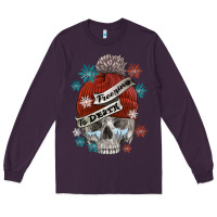 Plum freezing to death skull Long Sleeve Tee - FaDigitalArtStudio