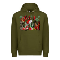 Army Green let it snow Premium Hoodie - MaliasSmallBusiness