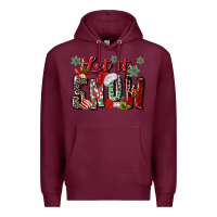 Burgundy let it snow Premium Hoodie - MaliasSmallBusiness