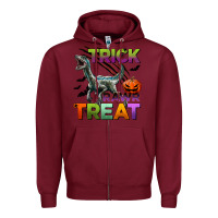Burgundy trick rawr treat Zipper Hoodie - BundleAndBundleShop