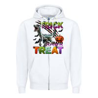 White trick rawr treat Zipper Hoodie - BundleAndBundleShop