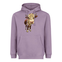 Lavender Hereford Heifer Heavyweight Hoodie - LillyAllenDesigns