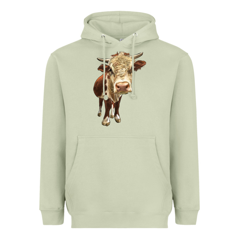 Hereford Heifer Heavyweight Hoodie by LillyAllenDesigns | Teevron