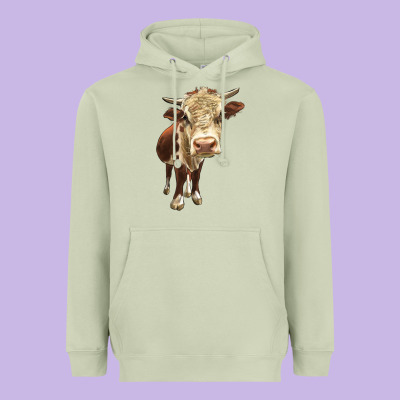Hereford Heifer Heavyweight Hoodie Designed By Lillyallendesigns