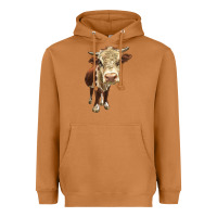 Meerkat Hereford Heifer Heavyweight Hoodie - LillyAllenDesigns