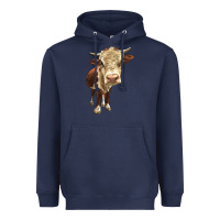 Navy Hereford Heifer Heavyweight Hoodie - LillyAllenDesigns