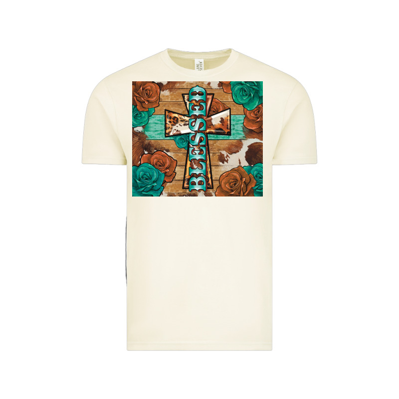 Blessed Cross Vintage Tee by BarkalooDesign | Teevron