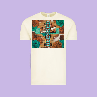 Blessed Cross Vintage Tee Designed By Barkaloodesign
