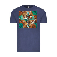 Vintage Denim blessed cross Vintage Tee - BarkalooDesign